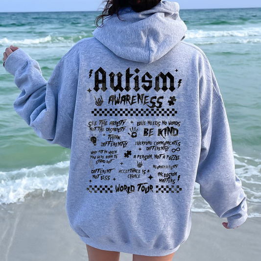 Autism Awareness World Tour (Back Image) (2) DTF Direct To Film