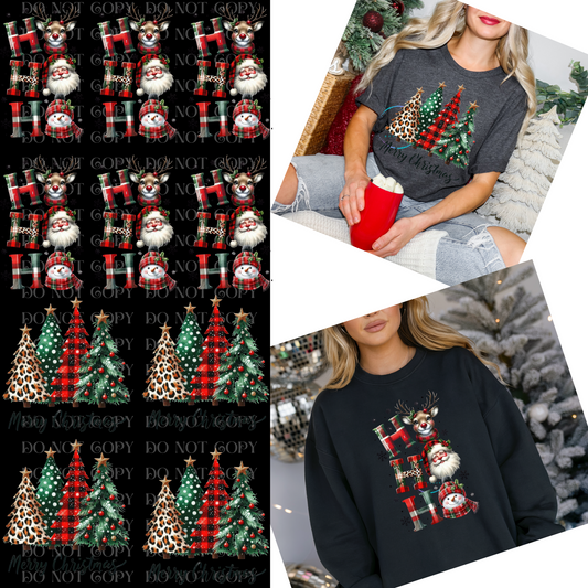 PLAID CHRISTMAS (6 HO, HO, HO, 4 TREES) NOVEMBER SPECIALS