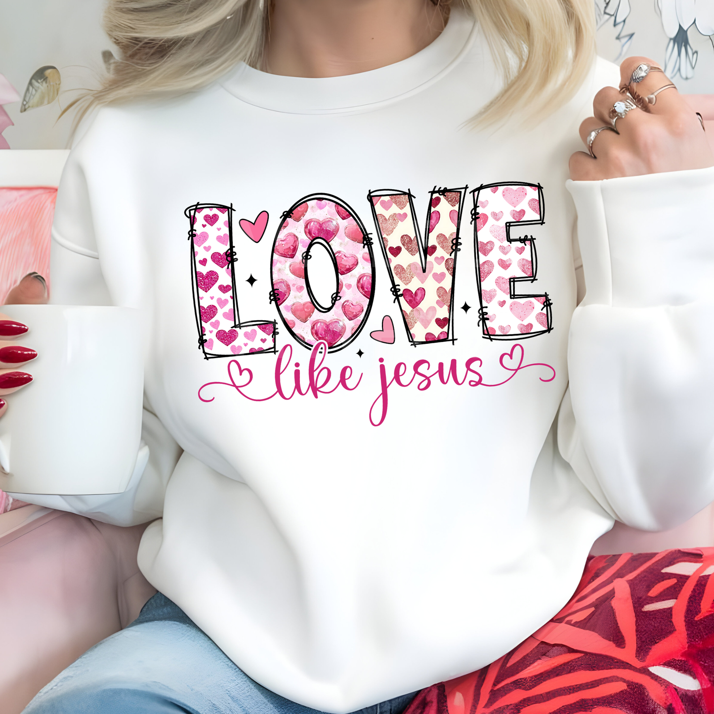Love Like Jesus (Valentine's Day) (19) DTF Direct to Film