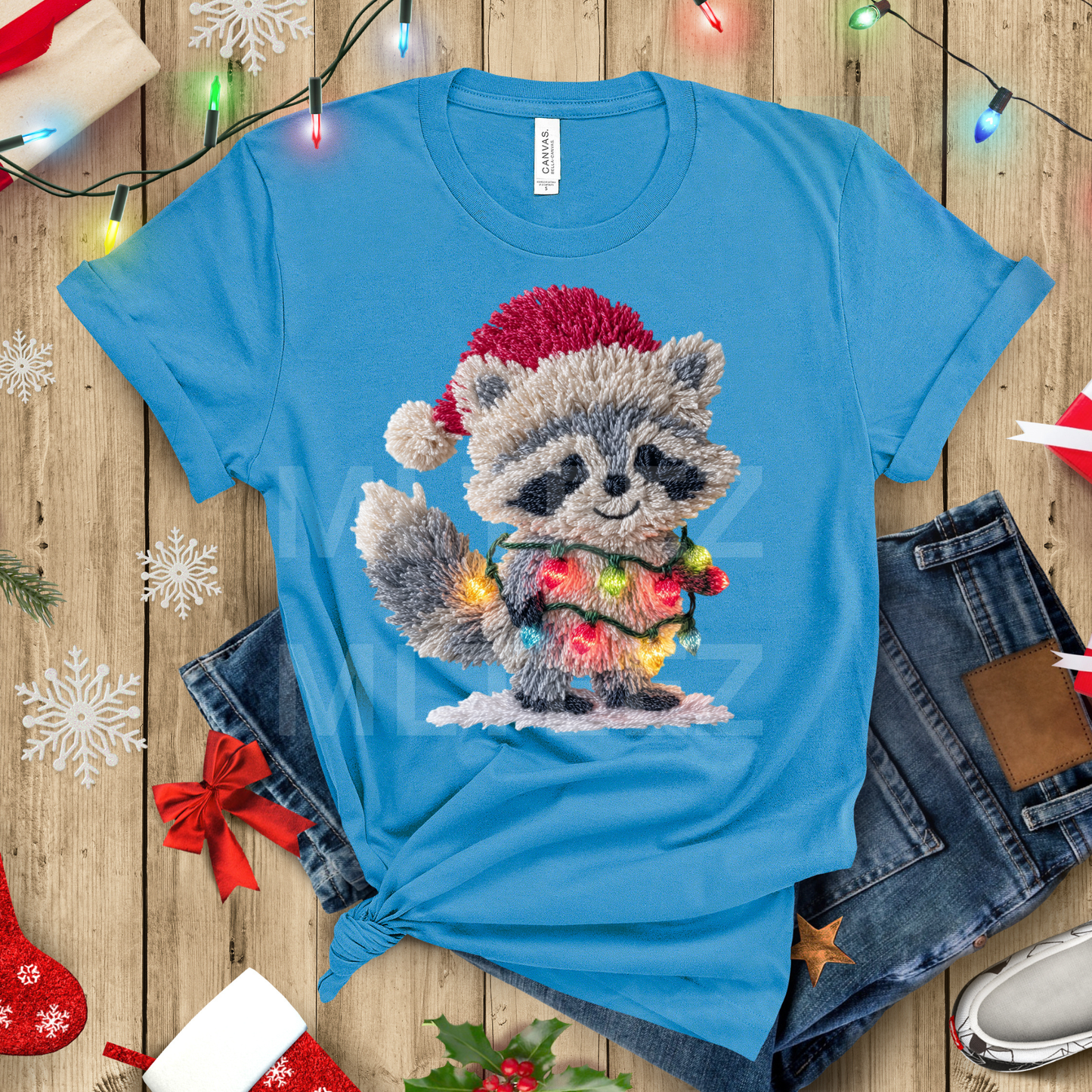 Christmas Raccoon (2) DTF Direct to Film