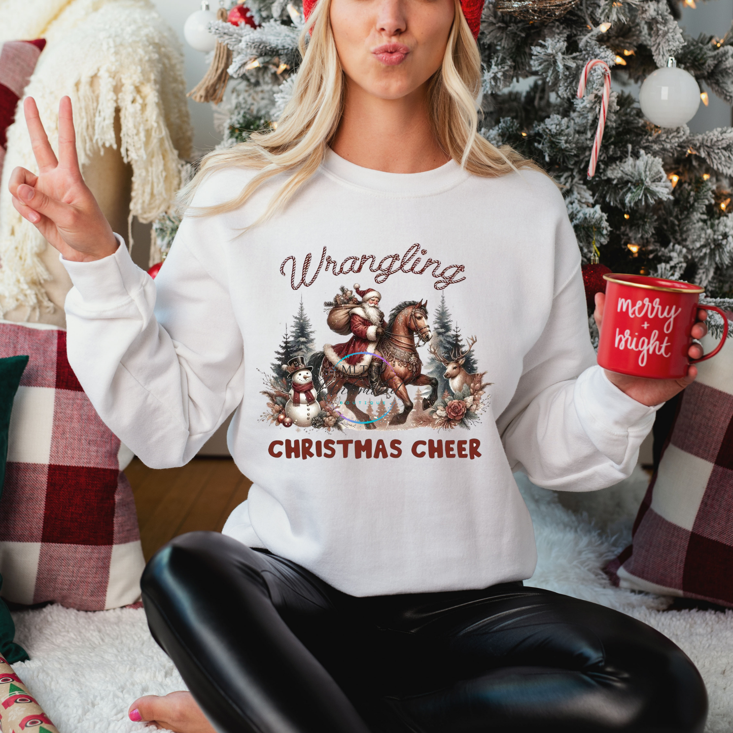 Wrangling Christmas Cheer DTF Direct To Film