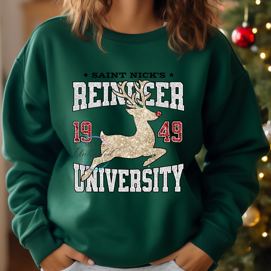 Saint Nick's Reindeer University DTF Direct To Film