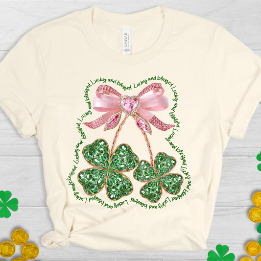 Lucky And Blessed (St. Patrick's Day) (2) DTF Direct To Film