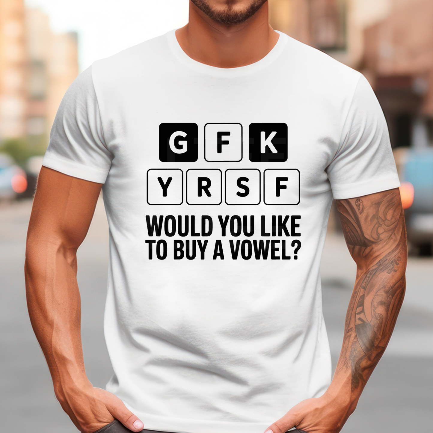 GFK YRSF Would You Like To Buy A Vowel? (1) DTF Direct To Film