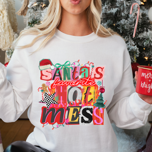 Santa's Favorite Hot Mess (3) DTF Direct to Film