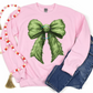 Green Furry Bow DTF Direct To Film