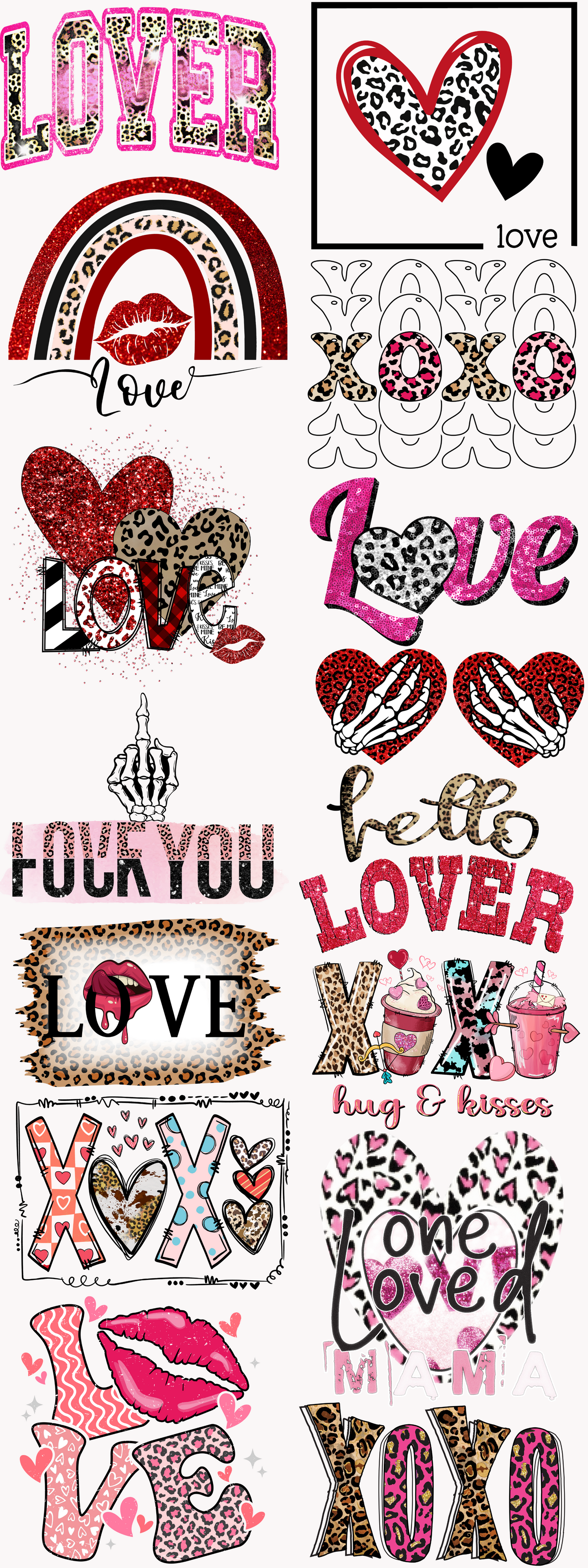 PREMADE LEOPARD & LOVER GANGSHEET  - 22X60