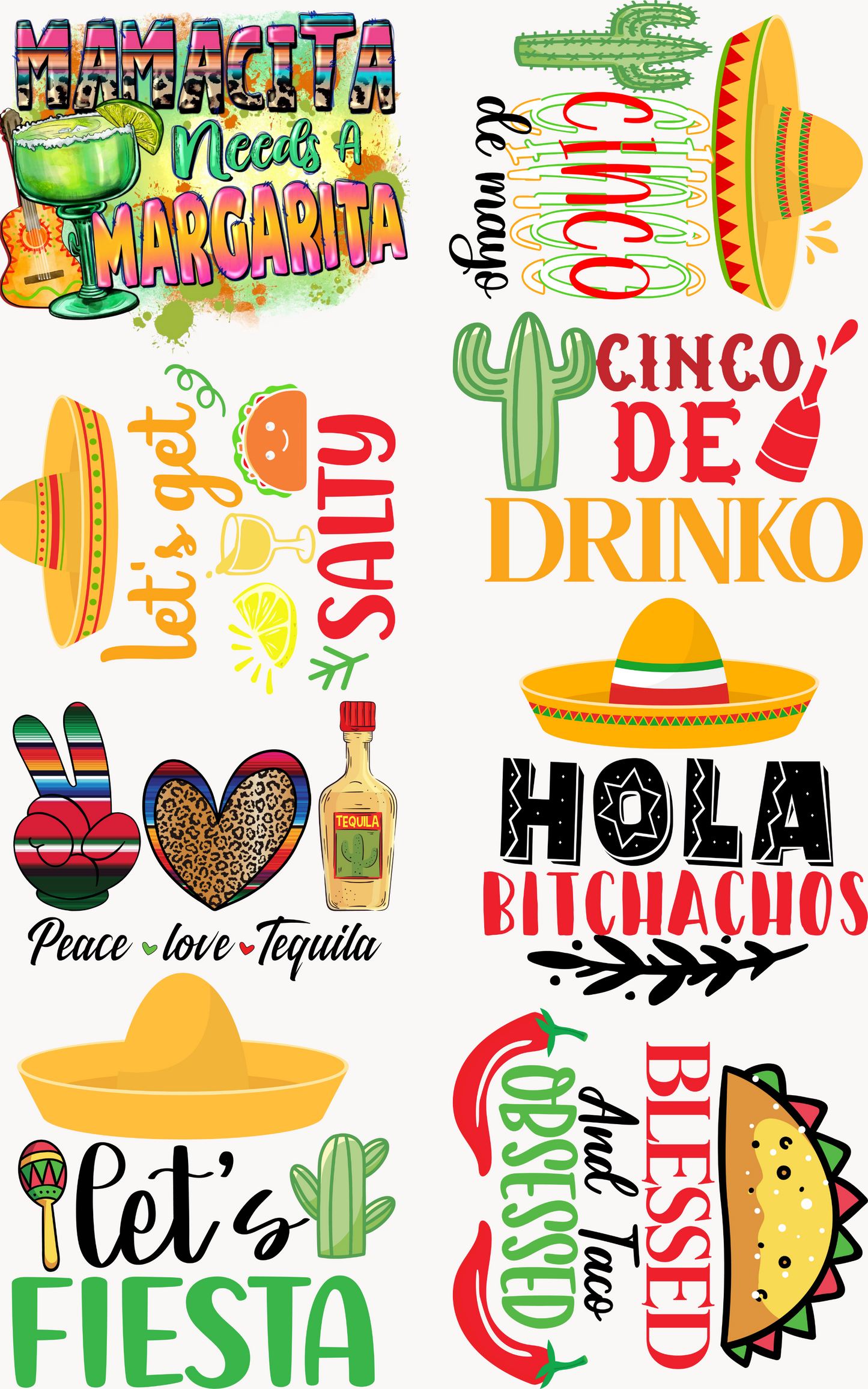 CINCO DE MAYO PREMADE GANGSHEET  - 22X36