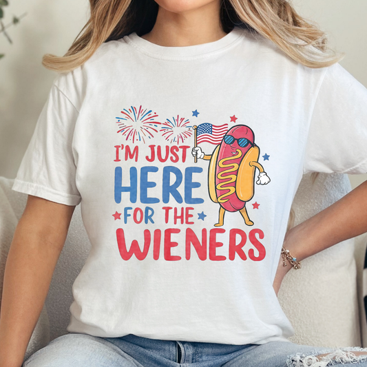 I'm Just Here for The Wieners (2) DTF Direct To Film