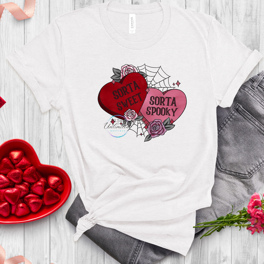 Sorta Sweet, Sorta Spooky Hearts DTF Direct To Film
