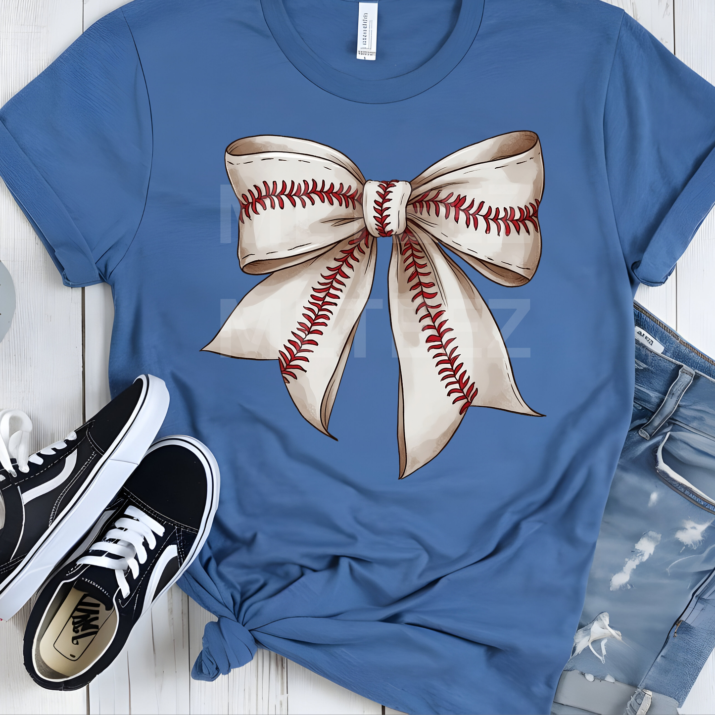 Baseball Bow (6) DTF Direct To Film