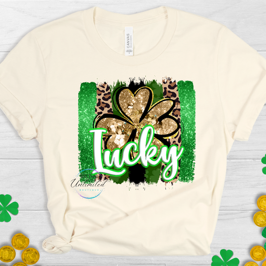 Lucky (Gold Shamrock) St. Patrick's Day DTF Direct To Film