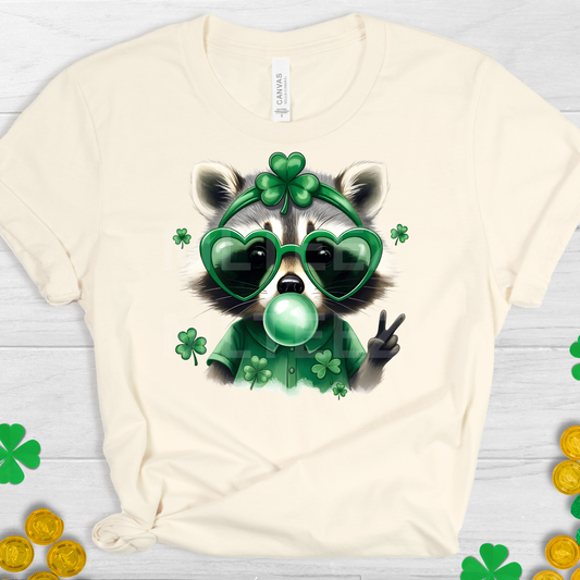 Raccoon (St. Patrick's Day) (3) DTF Direct To Film