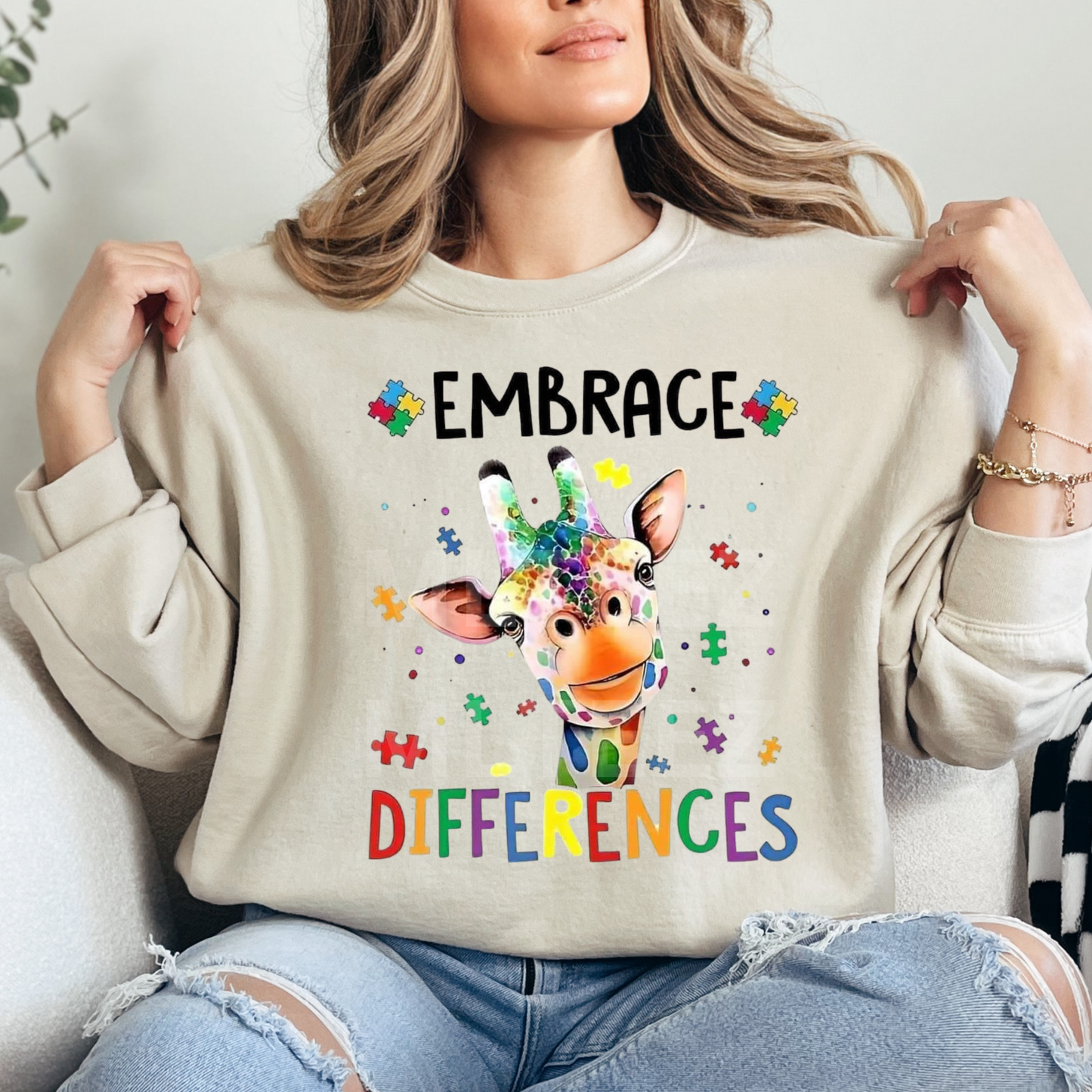 Embrace Differences (Autism) (1) DTF Direct To Film