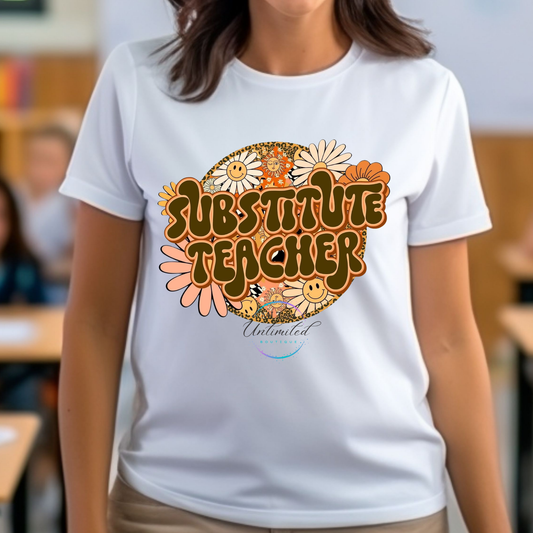 Substitute Teacher (Retro) DTF Direct To Film