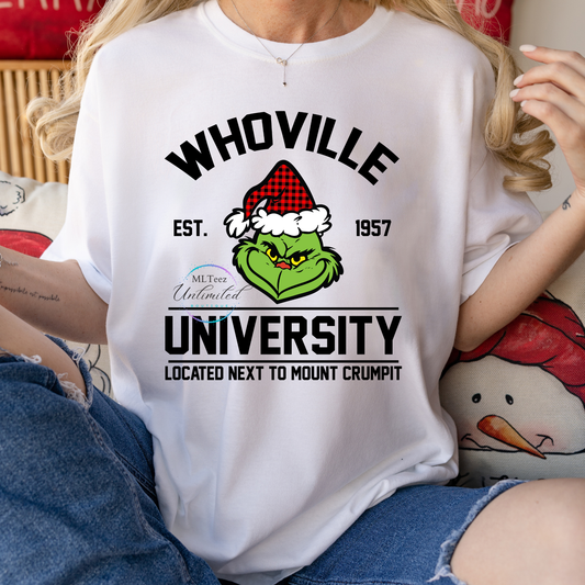 Whoville University Located Next To Mount Crumpit DTF Direct To Film