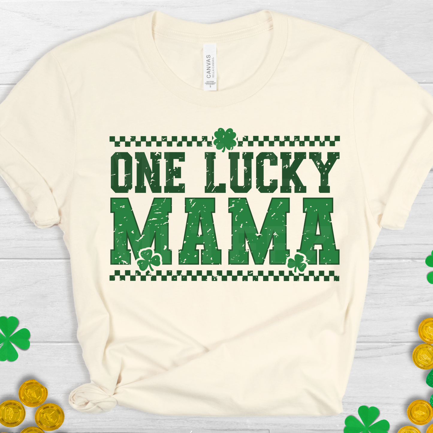One Lucky Mama (St. Patrick's Day) (3) (Distressed) DTF Direct To Film