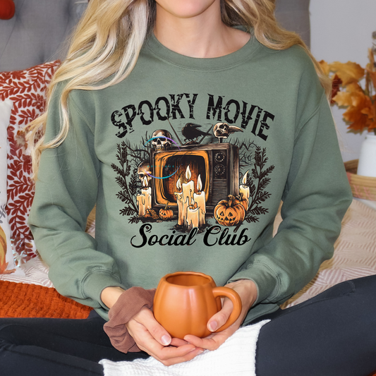 Spooky Movie Social Club (Black) DTF Direct To Film