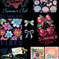 BEACH BABE (2) PREMADE GANGSHEET  - 22X36  DTF TRANSFERS - DIRECT TO FILM