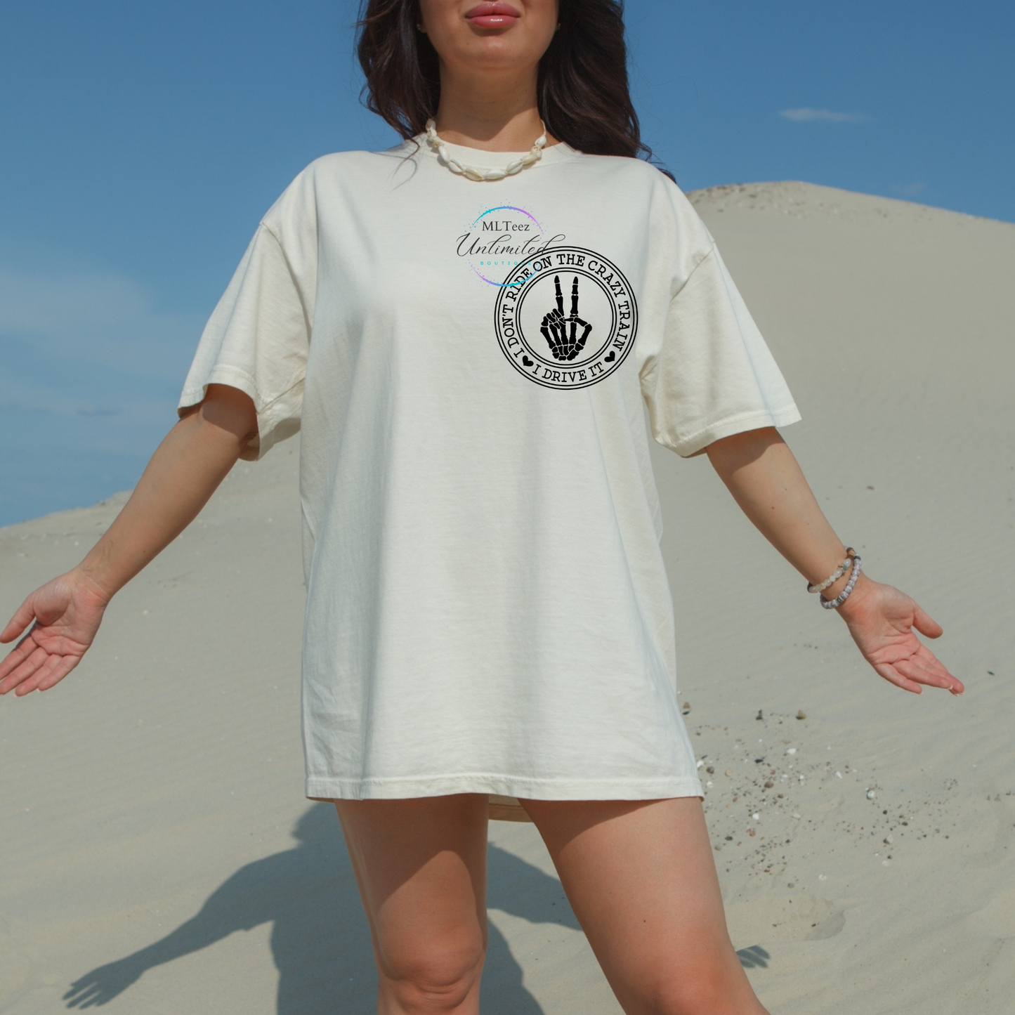 I Don't Ride On The Crazy Train I Drive It (Black) (Pocket) DTF Direct To Film