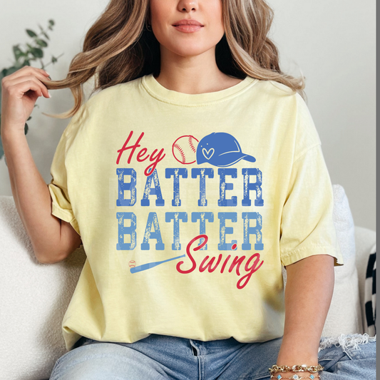 Hey Batter Batter Swing (Baseball) (4) DTF Direct To Film