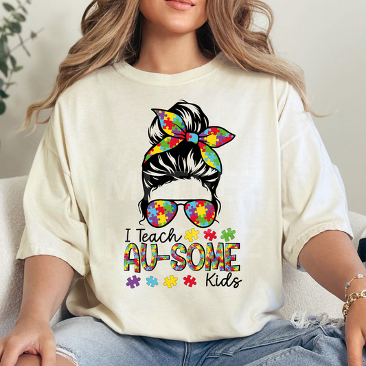 I Teach Au-Some Kids (Autism) (1) DTF Direct To Film