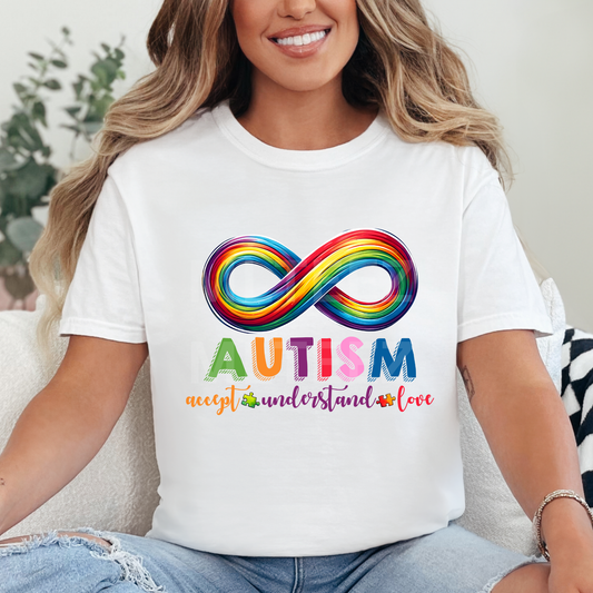 Accept, Understand, Love (Autism) (1) DTF Direct To Film