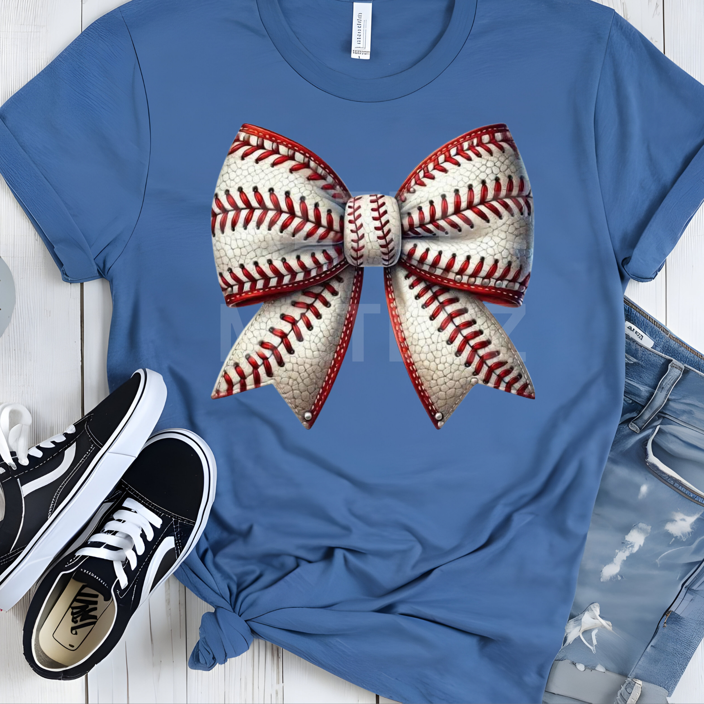 Baseball Bow (8) DTF Direct To Film