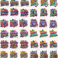 ROCK BAND TRUCKER HAT PREMADE GANGSHEET  - 22X24  DTF TRANSFERS - DIRECT TO FILM