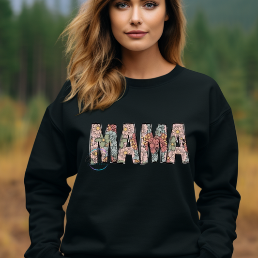 Mama (Retro Floral)  DTF Direct To Film