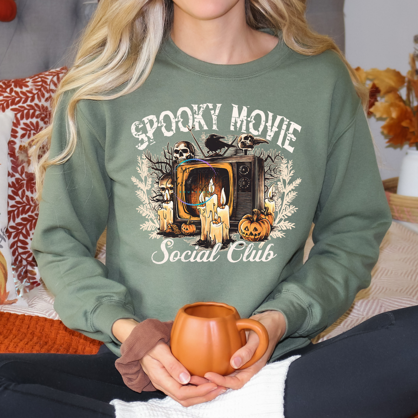 Spooky Movie Social Club (White) DTF Direct To Film