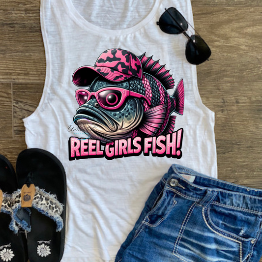 Reel Girls Fish DTF Direct To Film