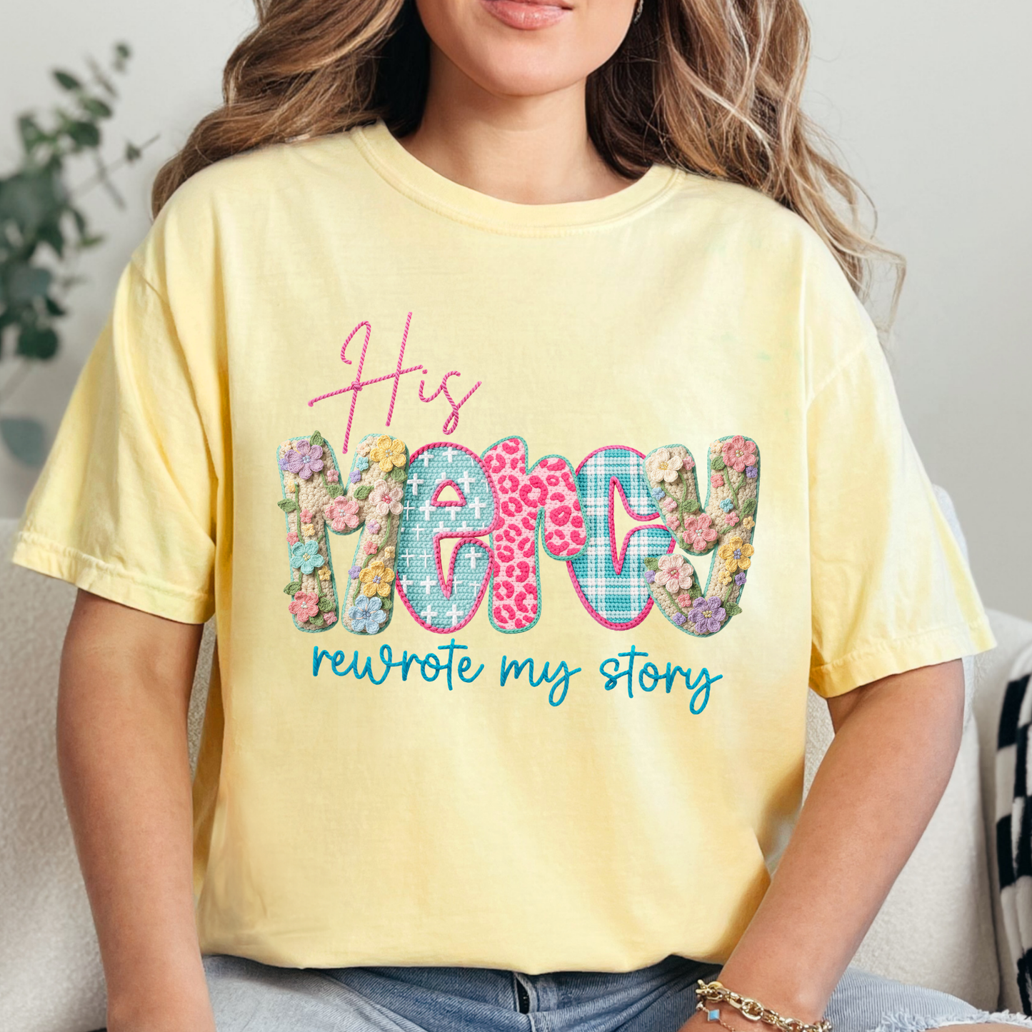 His Mercy Rewrote My Story (2) DTF Direct to Film