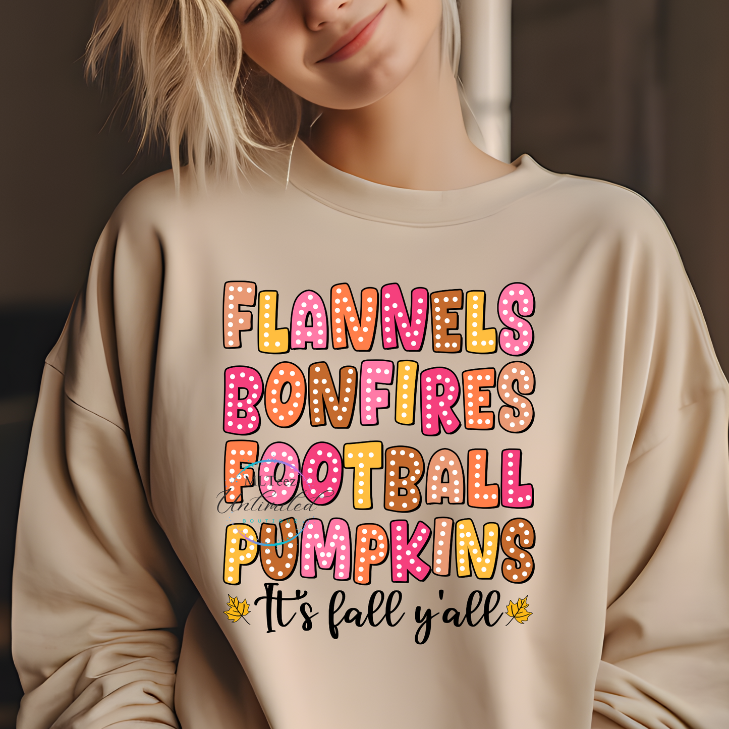 Flannels, Bonfires, Football, Pumpkins, It's Fall Y'all DTF Direct To Film