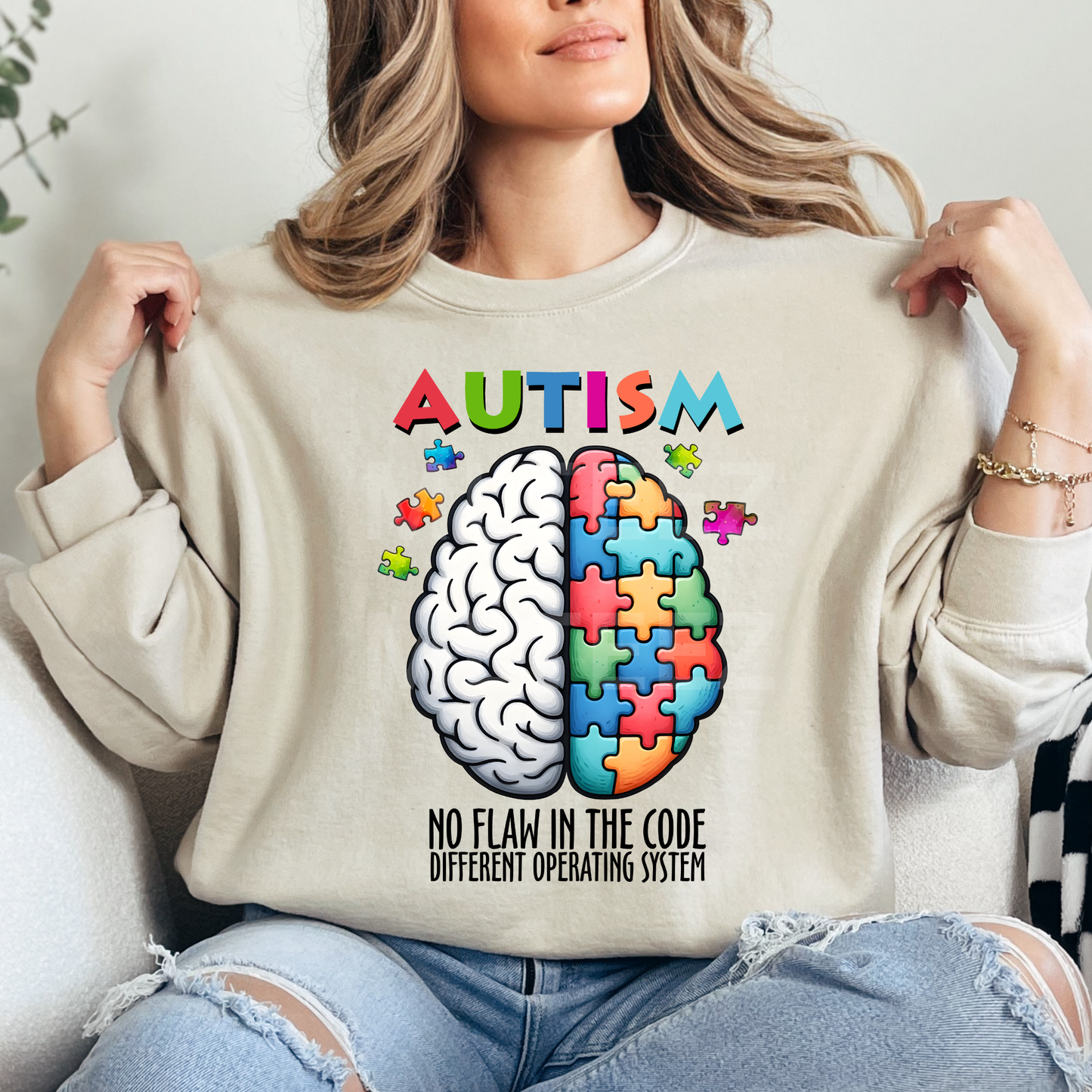 No Flaw In The Code Different Operating System (Autism) (1) DTF Direct To Film