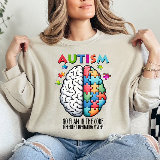 No Flaw In The Code Different Operating System (Autism) (1) DTF Direct To Film