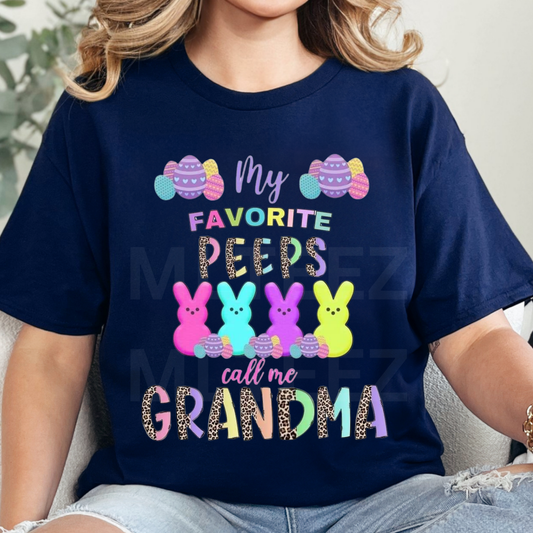 My Favorite Peeps Call Me Grandma (1) DTF Direct To Film