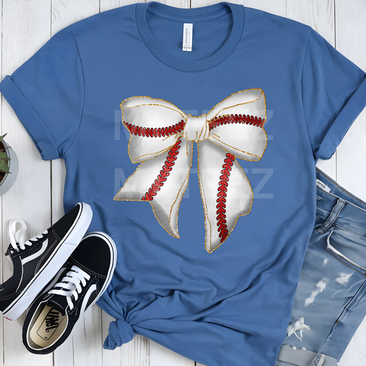 Baseball Bow (10) DTF Direct To Film