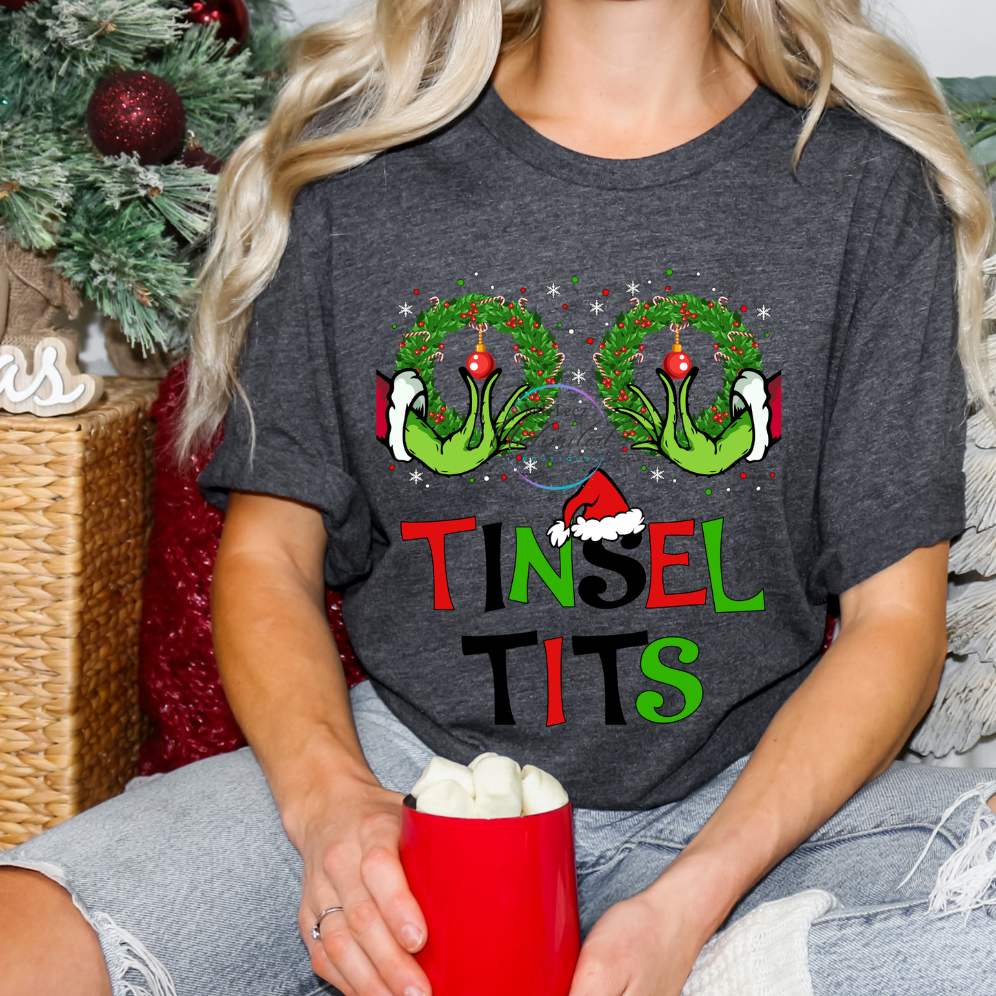 Tinsel Tits (Big Green Man) (1) DTF Direct To Film