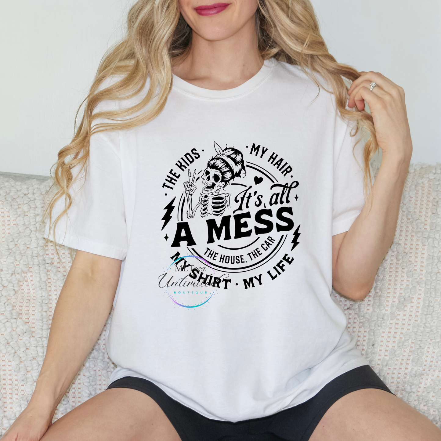 It's All A Mess. The Kids, My Hair, My Shirt, My Life DTF Direct To Film
