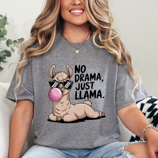 No Drama, Just Llama (1) DTF Direct To Film