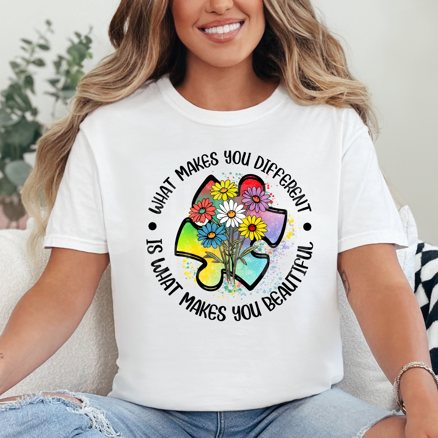 What Makes You Different Is What Makes You Beautiful (Autism) (1) DTF Direct To Film