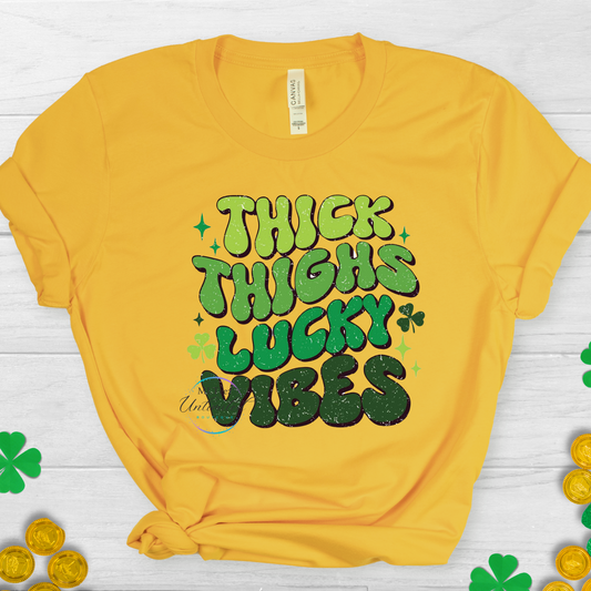 St. Patrick's Day Thick Thighs, Lucky Vibes DTF Direct To Film
