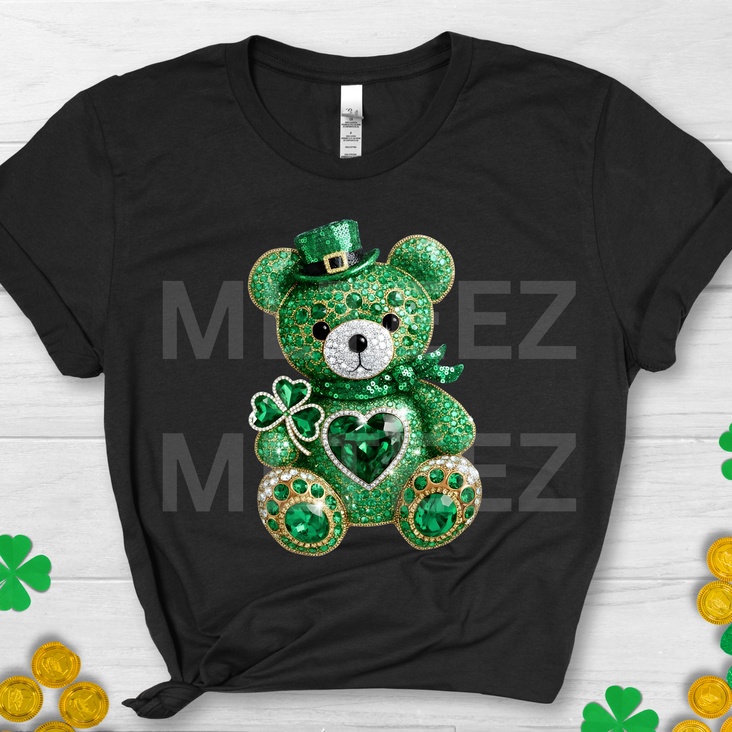 St. Patrick's Day Bear (1) DTF Direct To Film