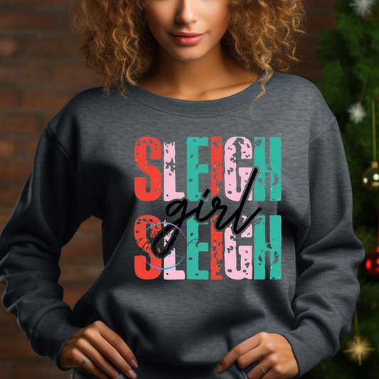 Sleigh Girl Sleigh (Distressed) DTF Direct To Film