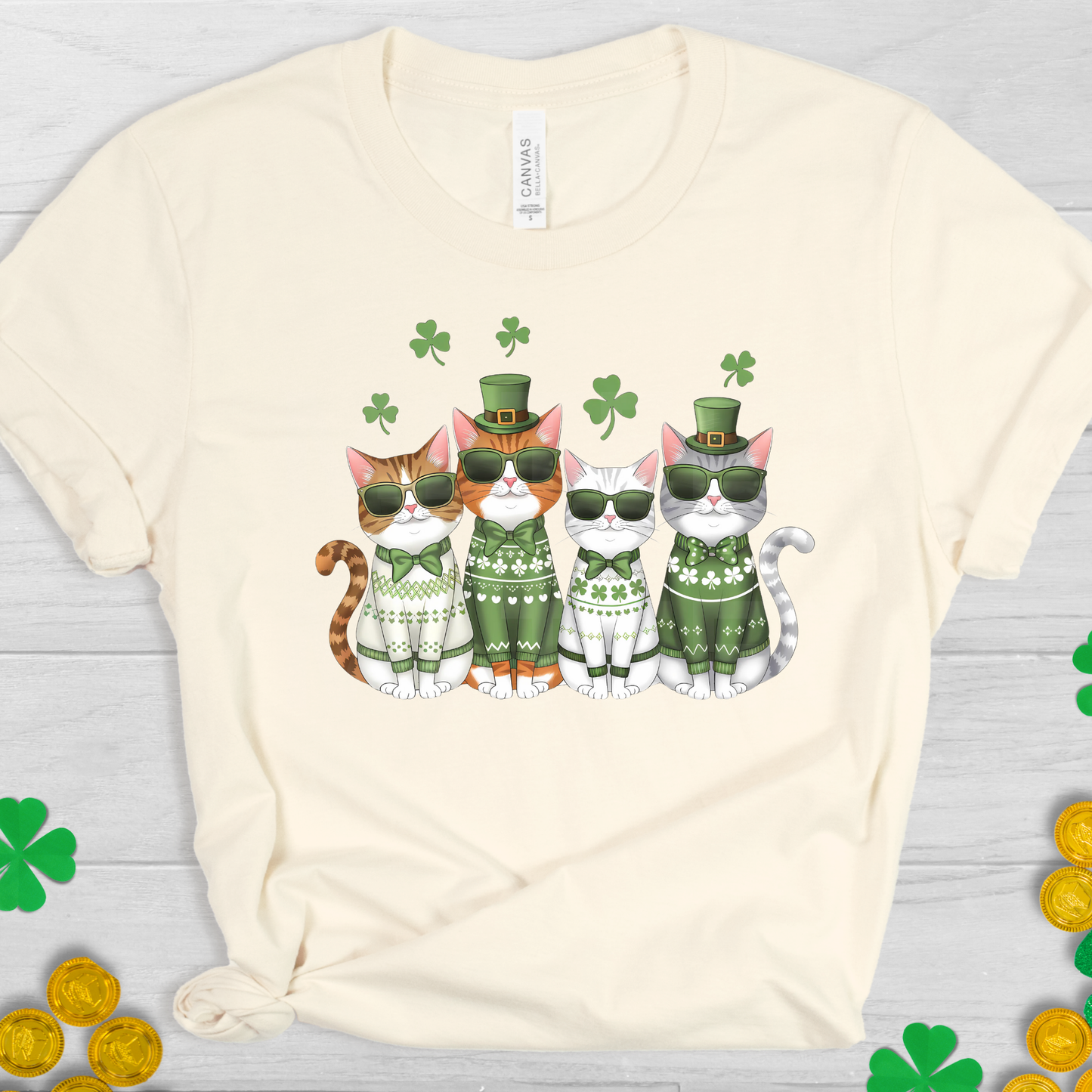 St. Patrick's Day Cats (1) DTF Direct To Film