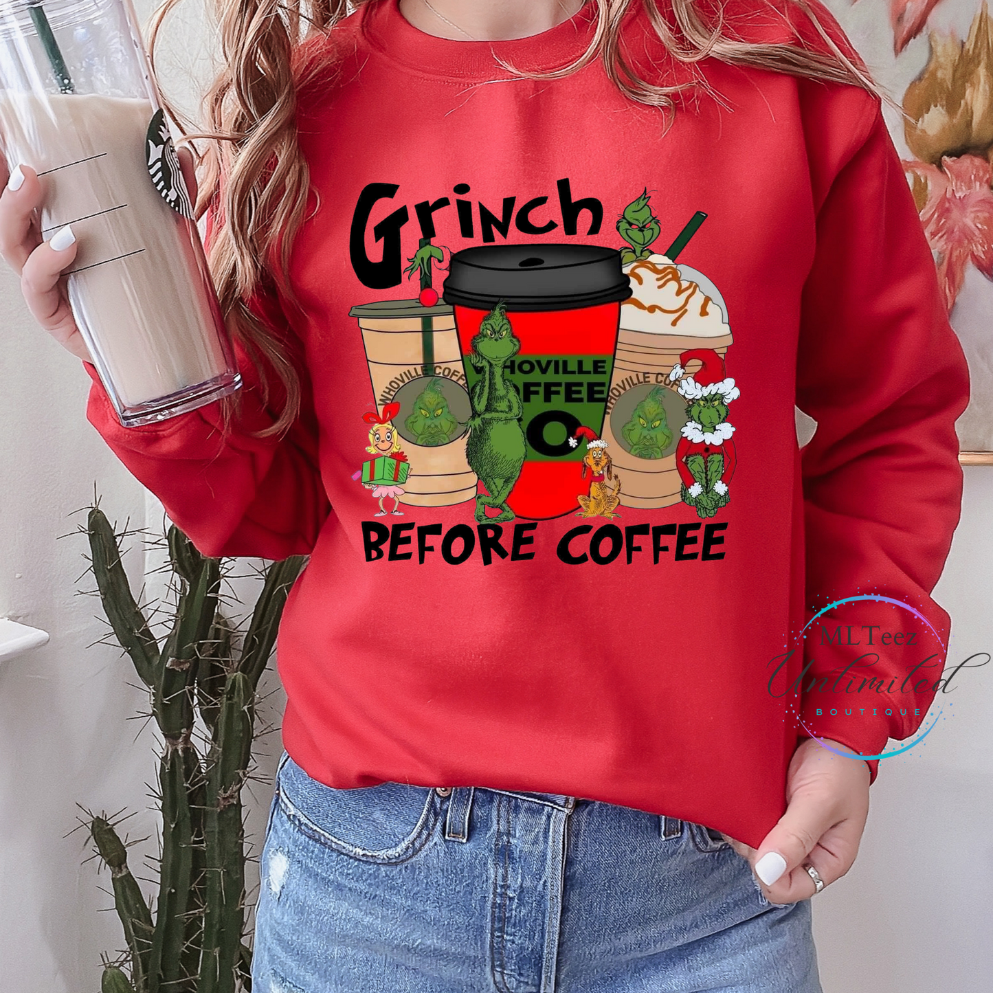 Grinch Before Coffee DTF Direct To Film