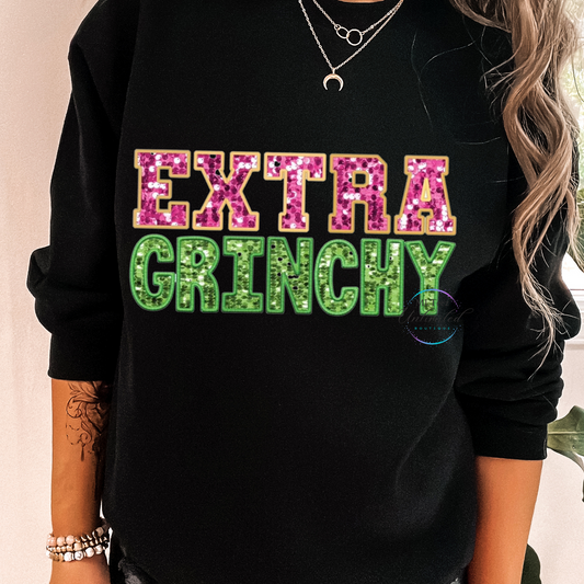 Glitter Extra Grinchy DTF Direct To Film