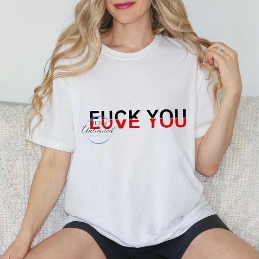 Fuck/Love You (2) DTF Direct To Film