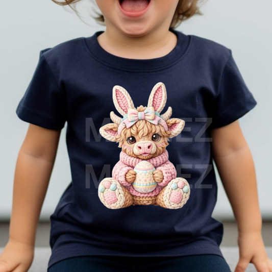 Highland Cow (Easter) (14) DTF Direct To Film